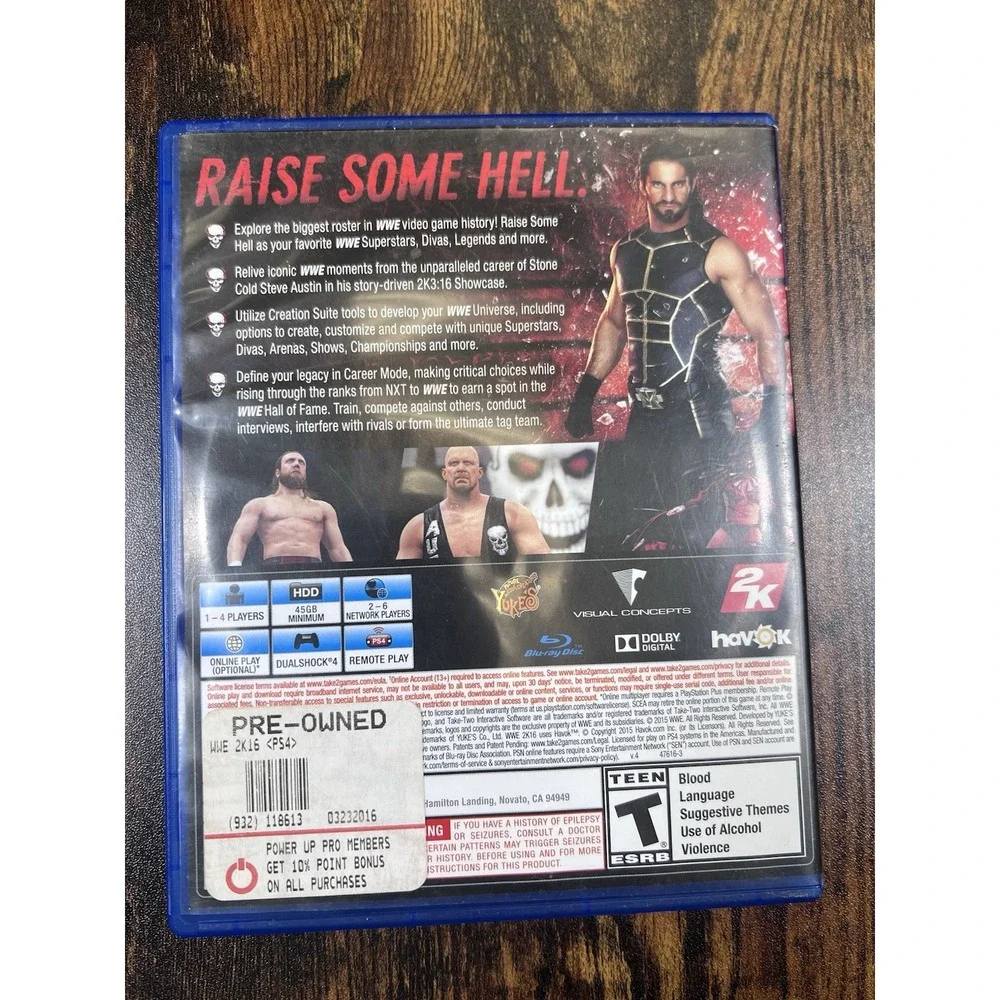 WWE 2K16 (Sony PlayStation 4, PS4) Complete